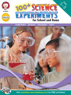 cover image of 100+ Science Experiments for School and Home, Grades 5 - 8